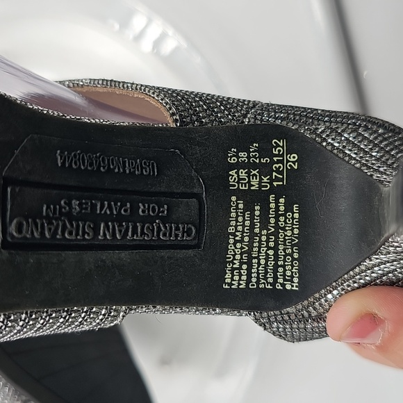 G Christian Siriano Silver Heels Sz 6.5 - Picture 14 of 15